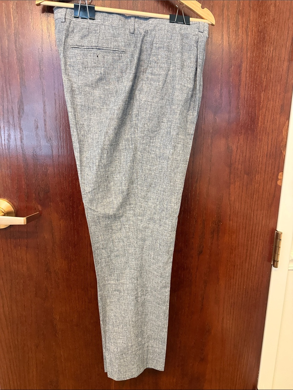 Banana Republic Grey Cotton & Linen Textured Dress Pants NWOT 34X30